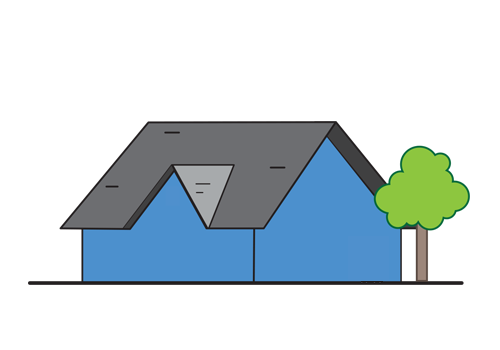 Cut-up Gable Roof